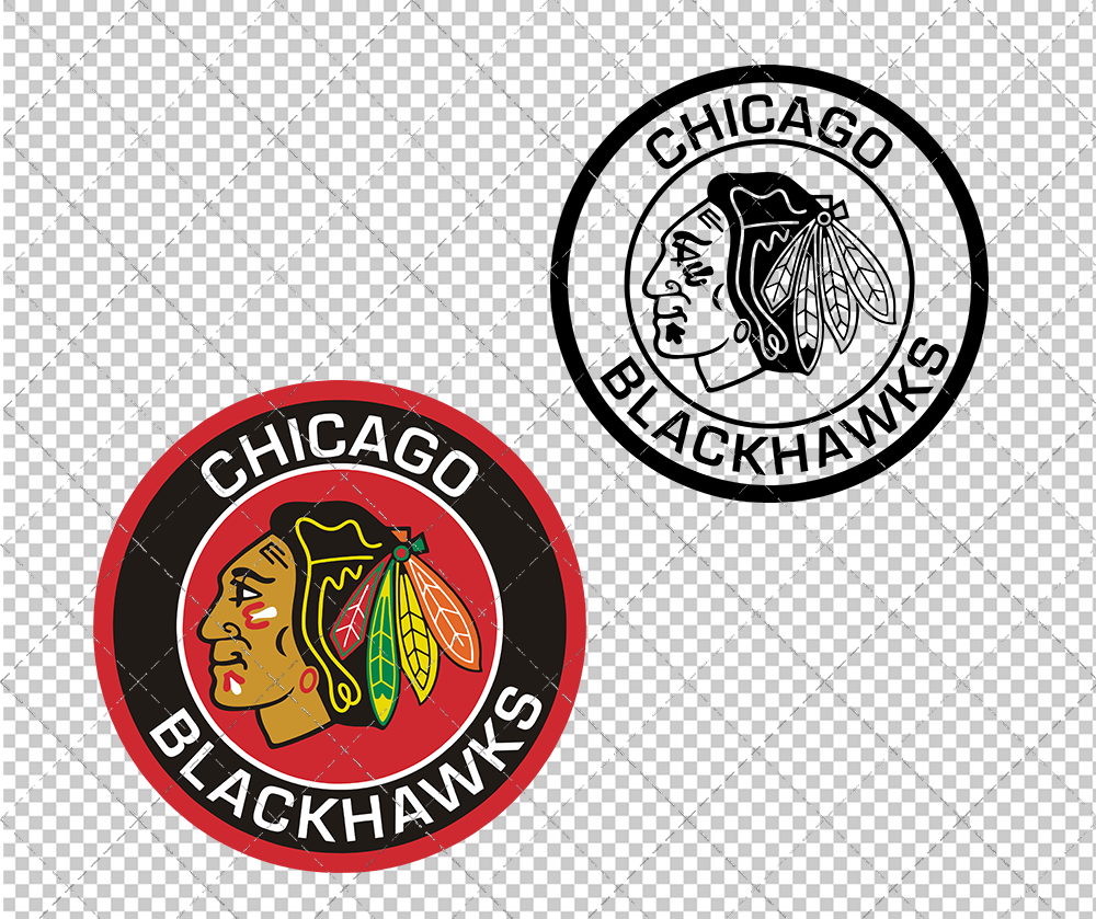 Chicago Blackhawks Circle 1999 002, Svg, Dxf, Eps, Png - SvgShopArt