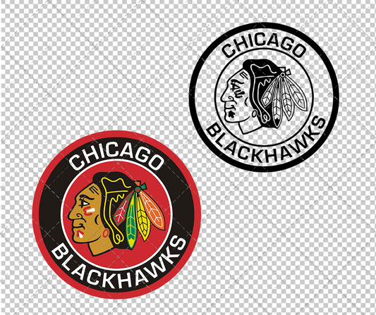 Chicago Blackhawks Circle 1999 002, Svg, Dxf, Eps, Png - SvgShopArt