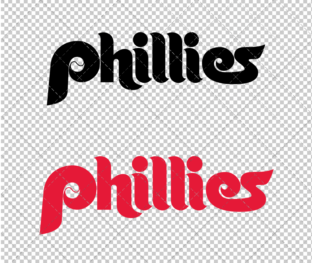 Philadelphia Phillies Wordmark 1970, Svg, Dxf, Eps, Png - SvgShopArt