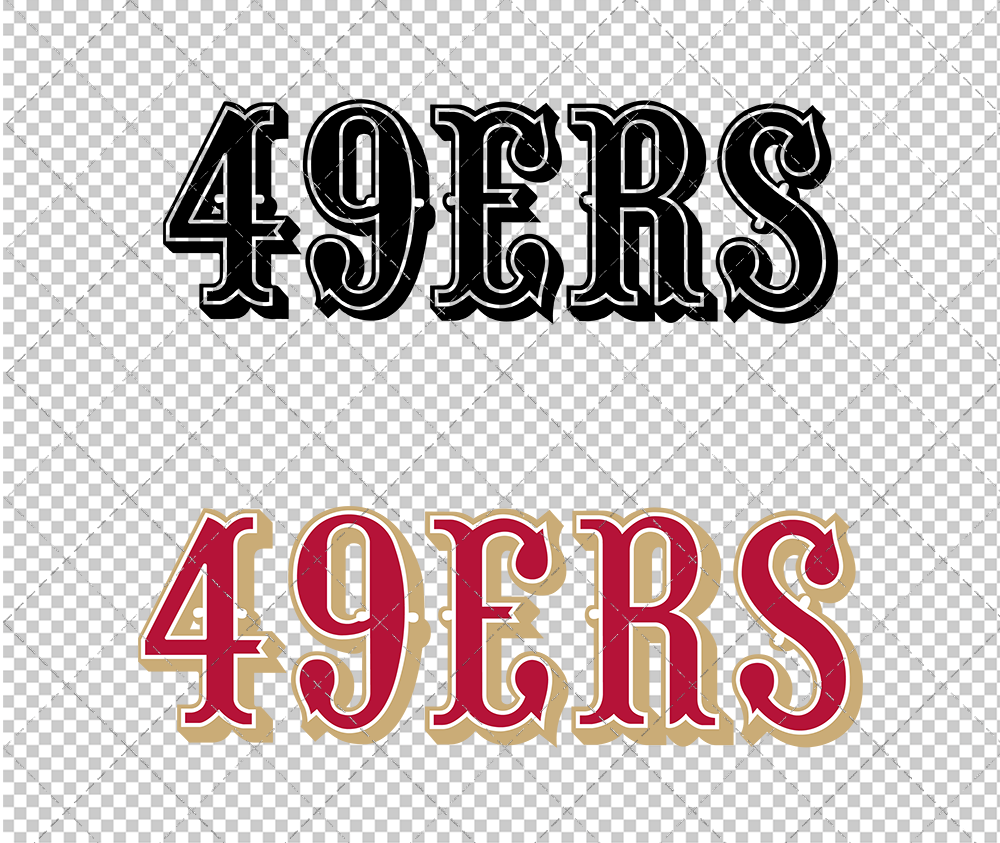 San Francisco 49ers Wordmark 2019 002, Svg, Dxf, Eps, Png - SvgShopArt