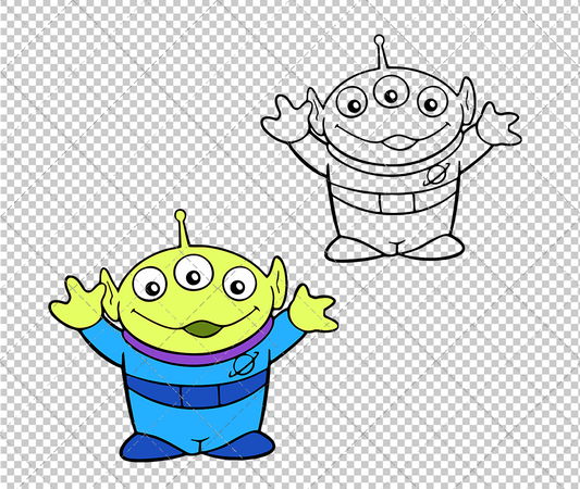 Aliens - Toy Story, Svg, Dxf, Eps, Png - SvgShopArt