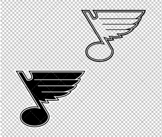 St. Louis Blues Concept 2008 009, Svg, Dxf, Eps, Png - SvgShopArt