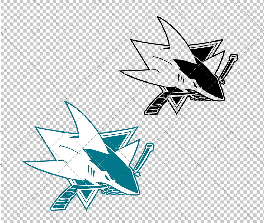 San Jose Sharks Concept 2008 004, Svg, Dxf, Eps, Png - SvgShopArt