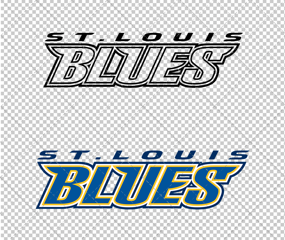 St. Louis Blues Wordmark 1999, Svg, Dxf, Eps, Png - SvgShopArt