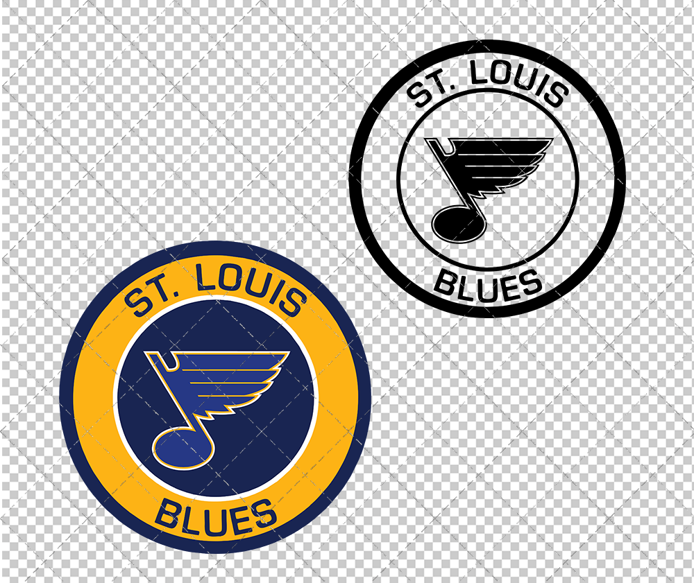 St. Louis Blues Circle 2008 002, Svg, Dxf, Eps, Png - SvgShopArt