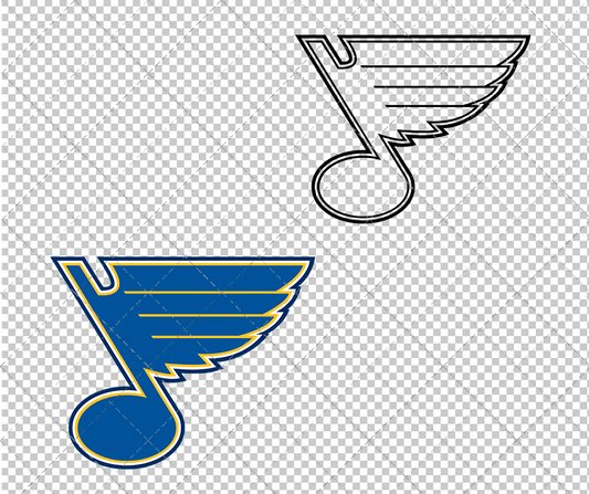 St. Louis Blues 1999, Svg, Dxf, Eps, Png - SvgShopArt