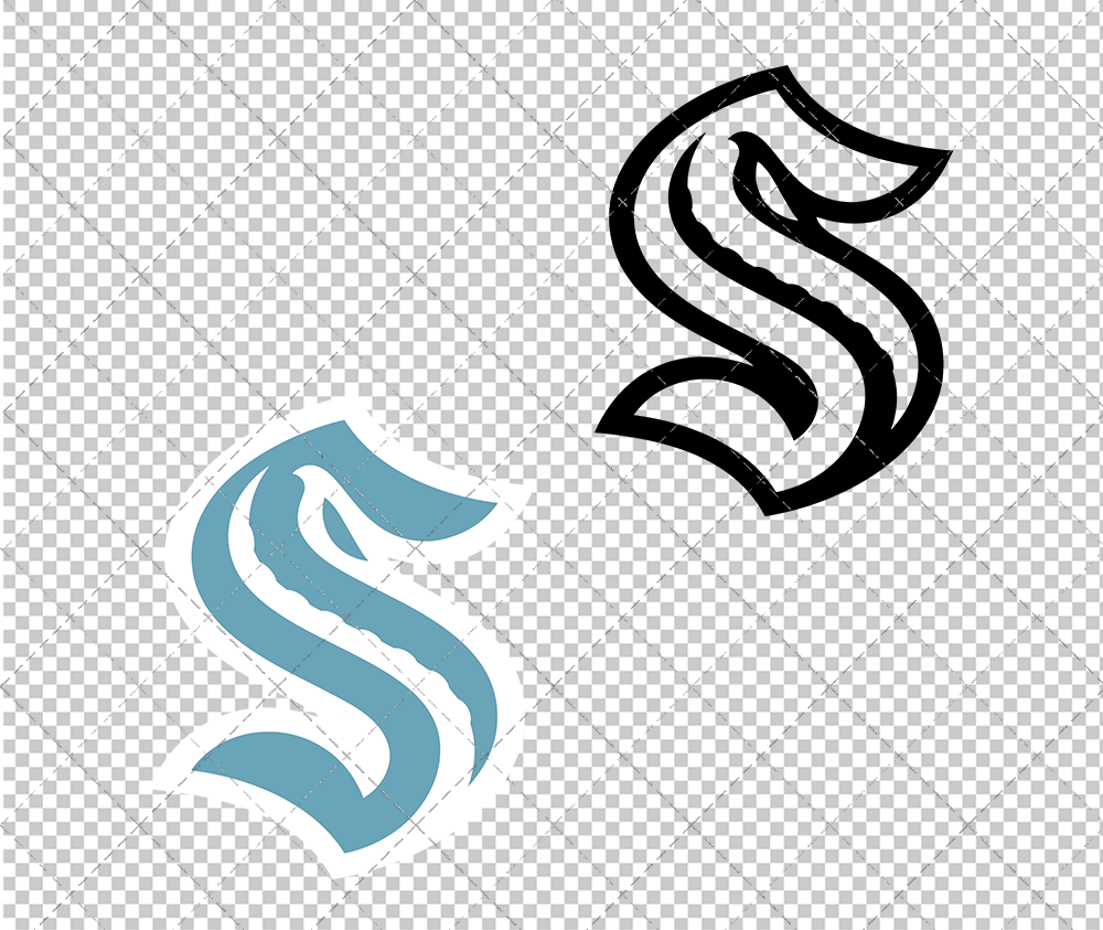 Seattle Kraken Concept 2021 004, Svg, Dxf, Eps, Png - SvgShopArt