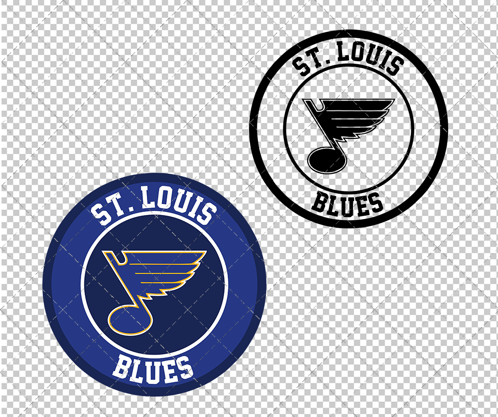 St. Louis Blues Circle 2008, Svg, Dxf, Eps, Png - SvgShopArt