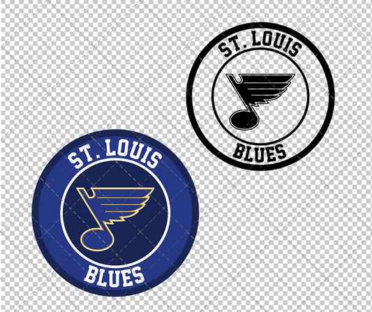 St. Louis Blues Circle 2008, Svg, Dxf, Eps, Png - SvgShopArt