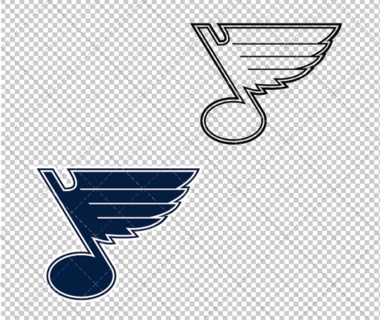 St. Louis Blues Concept 2008 003, Svg, Dxf, Eps, Png - SvgShopArt