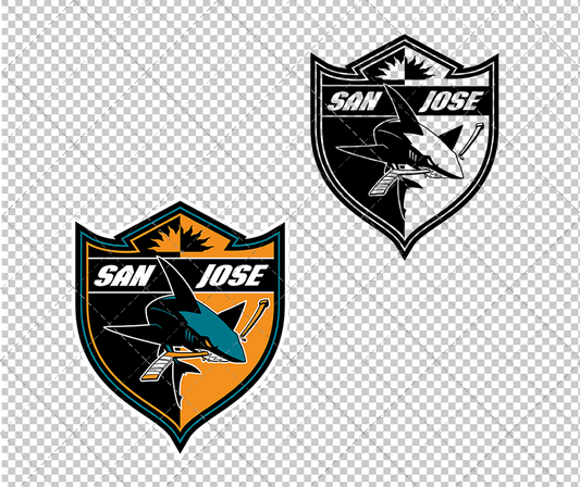 San Jose Sharks Alternate 2008 003, Svg, Dxf, Eps, Png - SvgShopArt