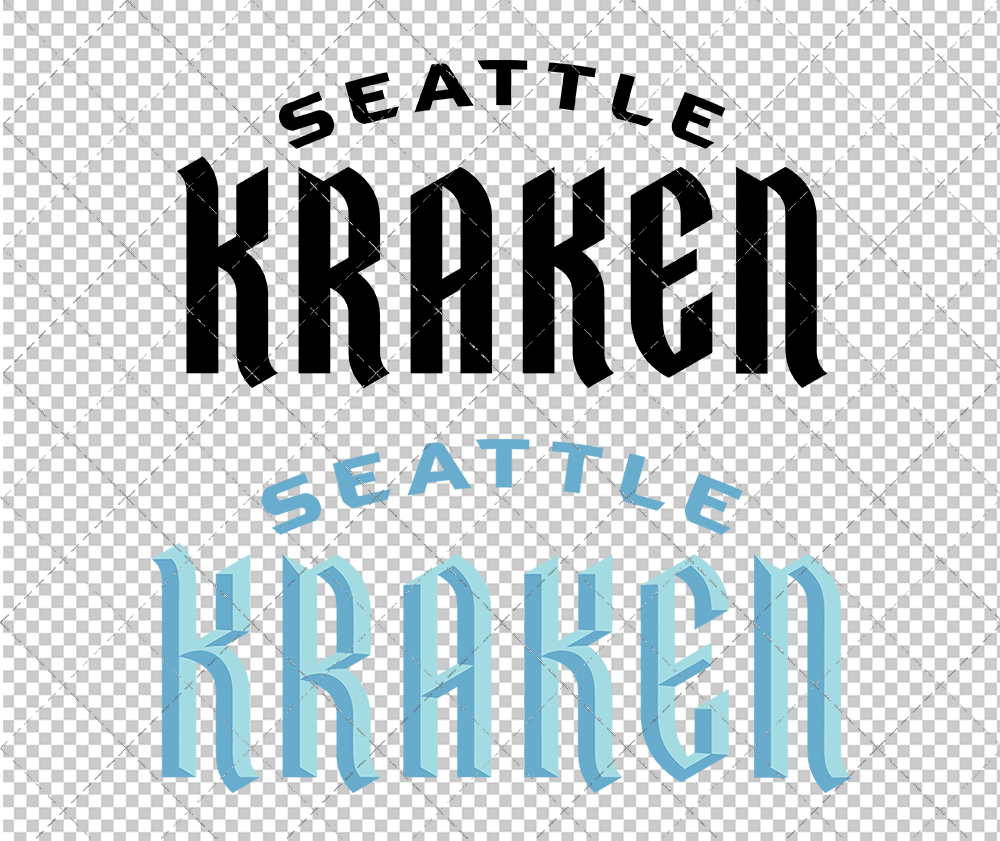 Seattle Kraken Wordmark 2021 002, Svg, Dxf, Eps, Png - SvgShopArt