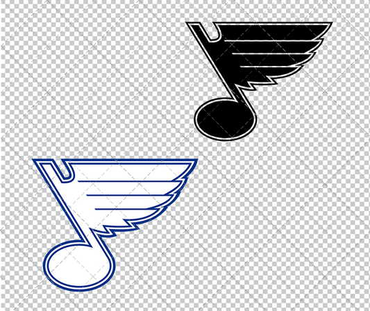 St. Louis Blues Concept 2008 004, Svg, Dxf, Eps, Png - SvgShopArt