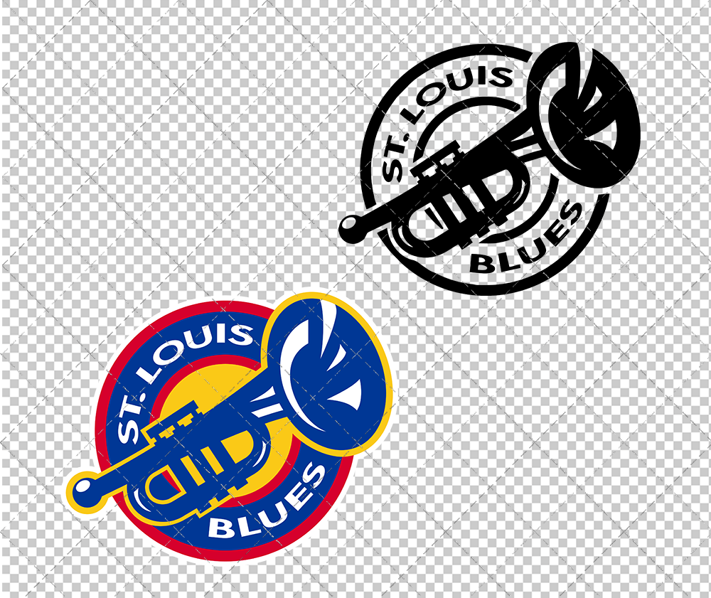 St. Louis Blues Alternate 1995, Svg, Dxf, Eps, Png - SvgShopArt