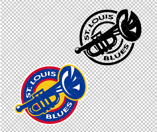 St. Louis Blues Alternate 1995, Svg, Dxf, Eps, Png - SvgShopArt