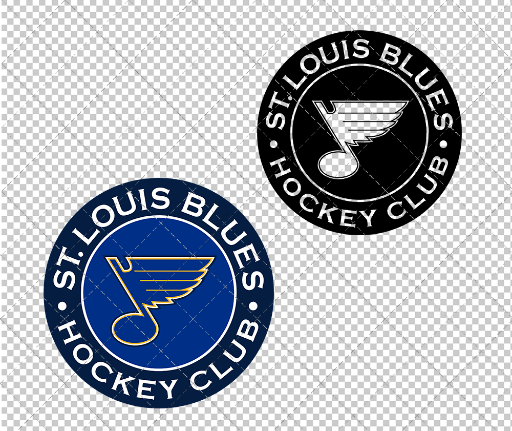 St. Louis Blues Circle 2008 004, Svg, Dxf, Eps, Png - SvgShopArt