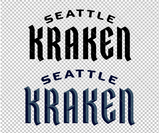 Seattle Kraken Wordmark 2021, Svg, Dxf, Eps, Png - SvgShopArt