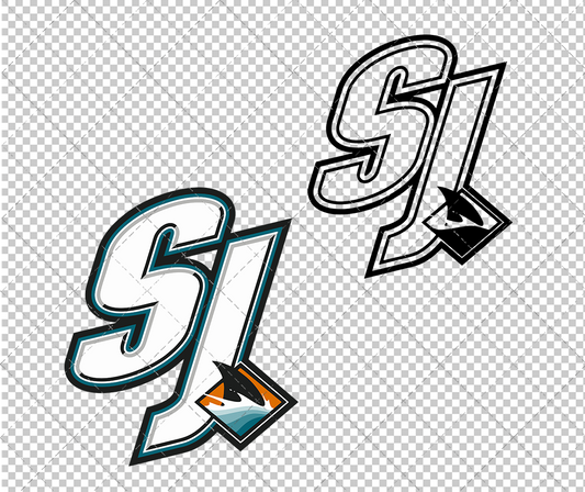 San Jose Sharks Alternate 2008 006, Svg, Dxf, Eps, Png - SvgShopArt