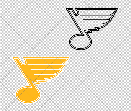 St. Louis Blues Concept 2008 007, Svg, Dxf, Eps, Png - SvgShopArt