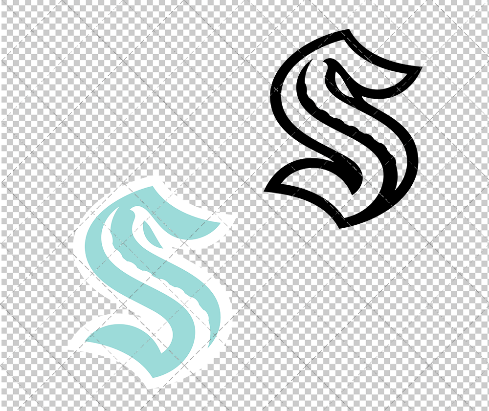 Seattle Kraken Concept 2021 006, Svg, Dxf, Eps, Png - SvgShopArt