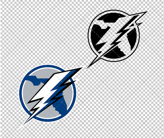 Tampa Bay Lightning Alternate 2007, Svg, Dxf, Eps, Png - SvgShopArt