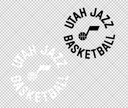 Utah Jazz Alternate 2022 004, Svg, Dxf, Eps, Png - SvgShopArt
