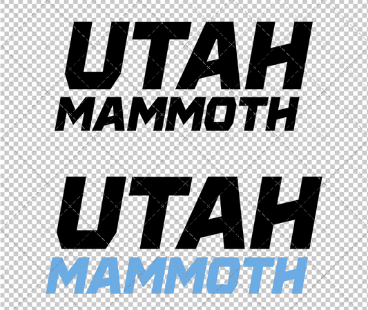 Utah Mammoth Wordmark 2025, Svg, Dxf, Eps, Png - SvgShopArt